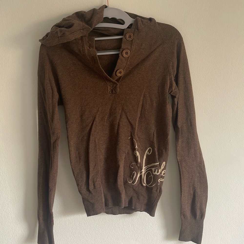 Hurley lightweight long sleeve hooded top/sweatshirt